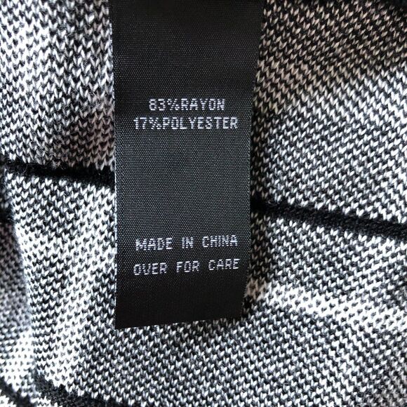 BCX Womens Dress 1X Black Plus Plaid Skirt Fit Flare 3/4 Sleeve Sweater NWT - Picture 7 of 9